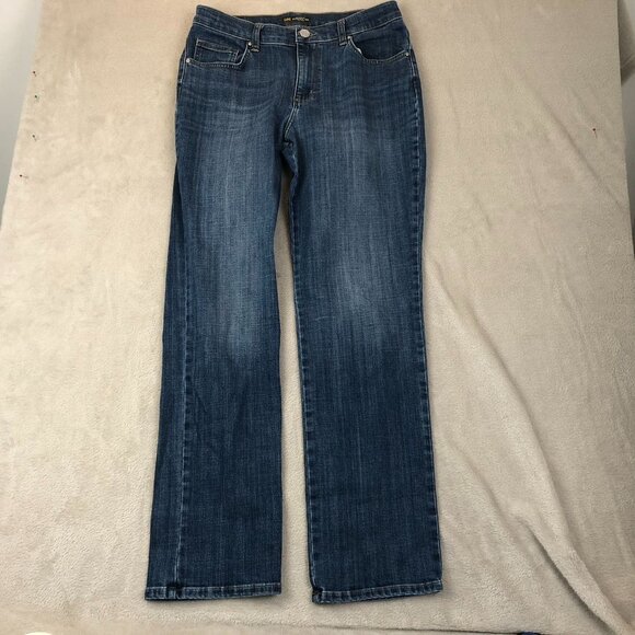 Lee Womens Jeans Size 4 Blue Denim Relaxed Fit Straight Leg Mid Rise Medium Wash - Picture 13 of 14